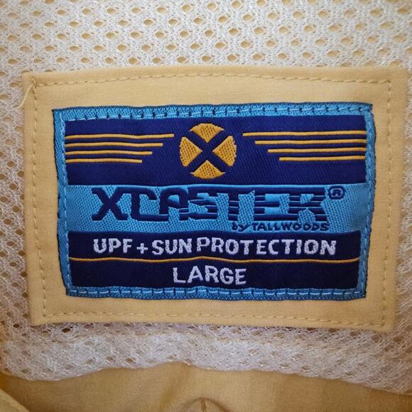 Xcaster Men Outdoor Fishing Hiking Button Shirt Large Yellow Summer Vacation UPF - Picture 7 of 8